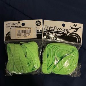 Brand new neon green laces